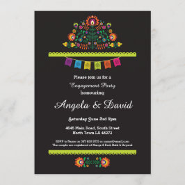 Fiesta Verloving Mexican Pattern Wedding Invites Kaart