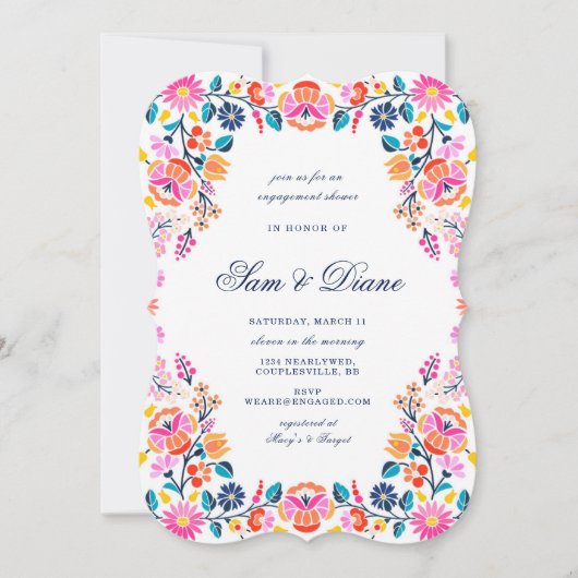 Fiesta Verloving Shower-uitnodiging Kaart (Voorkant)