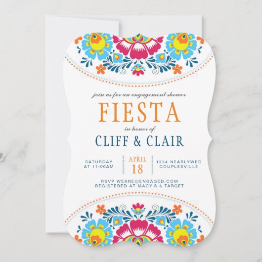 Fiesta Verloving Shower-uitnodiging Kaart (Voorkant)