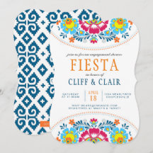 Fiesta Verloving Shower-uitnodiging