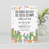 Fiesta Verloving Uitnodiging Vrijgezellenfeest Kop (Staand voorkant)