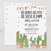 Fiesta Verloving Uitnodiging Vrijgezellenfeest Kop (Voorkant / Achterkant)