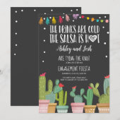 Fiesta Verloving Uitnodiging Vrijgezellenfeesten p (Voorkant / Achterkant)