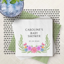 Fiesta Vivid Floral Baby shower Servet