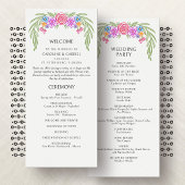 Fiesta Vivid Floral Wedding Programma