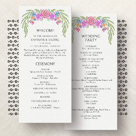 Fiesta Vivid Floral Wedding Programma