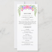 Fiesta Vivid Floral Wedding Programma (Voorkant)