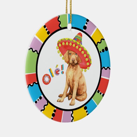 Fiesta Vizsla Ceramic Ornament (Rechts)