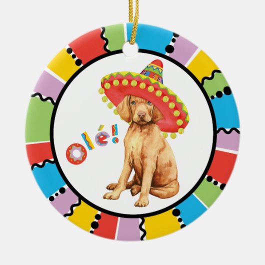 Fiesta Vizsla Ceramic Ornament (Voorkant)