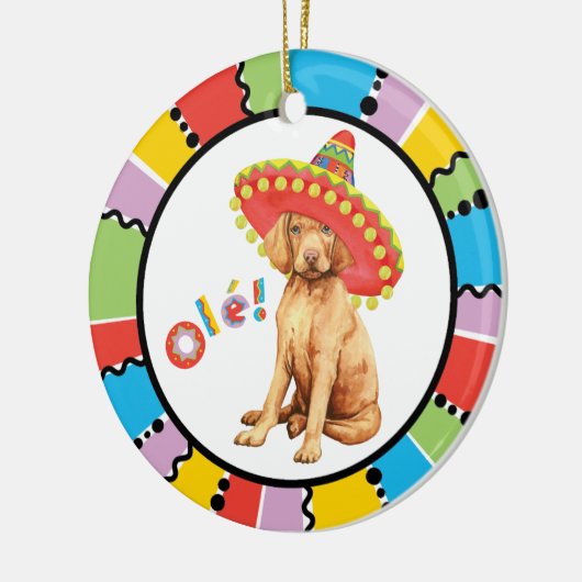 Fiesta Vizsla Ceramic Ornament (Links)