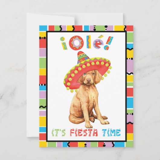 Fiesta Vizsla Uitnodiging (Voorkant)