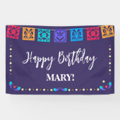 Fiesta Vlaggen op blauw Spandoek (Horizontaal)