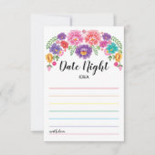 Fiesta Vrijgezellenfeest game Date Night Idee Card Kaart (Voorkant)