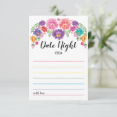 Fiesta Vrijgezellenfeest game Date Night Idee Card Kaart (Staand voorkant)