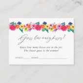 Fiesta Vrijgezellenfeest Hoeveel kisses er spelen Informatiekaartje (Voorkant)