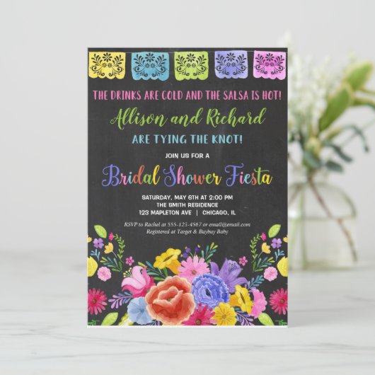 Fiesta vrijgezellenfeest koppels code kaart (Staand voorkant)