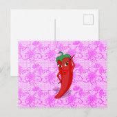 Fiesta-Vrijgezellenfeest met Red Hot Pepper Diva Briefkaart (Voorkant / Achterkant)