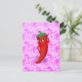 Fiesta-Vrijgezellenfeest met Red Hot Pepper Diva Briefkaart (Staand voorkant)