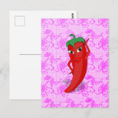 Fiesta-Vrijgezellenfeest met Red Hot Pepper Diva Briefkaart (Voorkant / Achterkant)