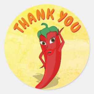 Fiesta-Vrijgezellenfeest met Red Hot Pepper Diva Ronde Sticker