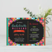 Fiesta vrijgezellenfeest met reisuitnodiging kaart (Staand voorkant)