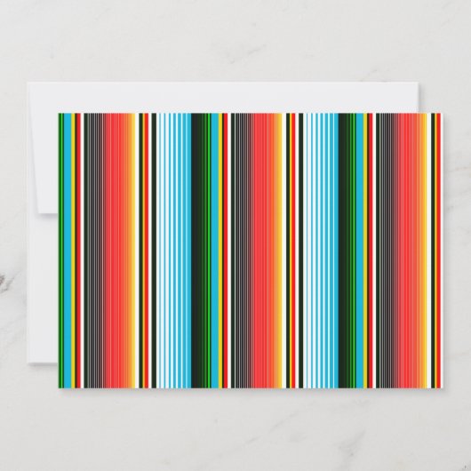 Fiesta vrijgezellenfeest met reisuitnodiging kaart (Achterkant)