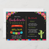 Fiesta vrijgezellenfeest met reisuitnodiging kaart (Voorkant)