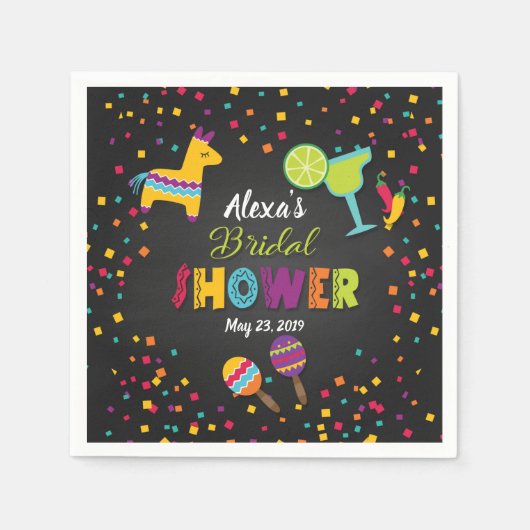 Fiesta Vrijgezellenfeest Napkins Servet (Voorkant)