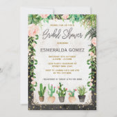 Fiesta Vrijgezellenfeest nodigde Succulent Cactus  Kaart (Voorkant)