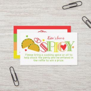Fiesta Vrijgezellenfeest Tacos Spice Raffle Ticket