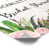 Fiesta Vrijgezellenfeest Welkom Poster Cactus Flor (Hoek)