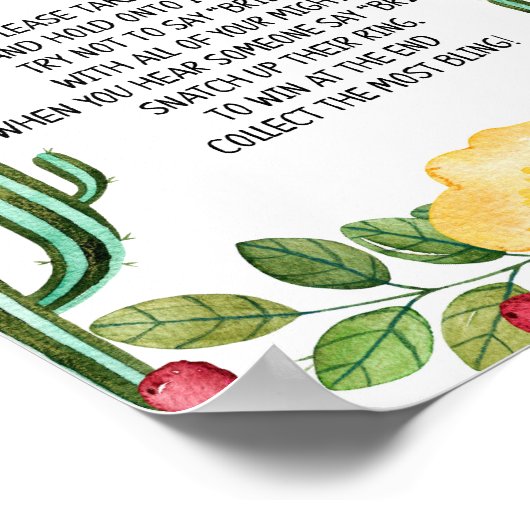 Fiesta Vrijgezellenfeest Zeg niet dat er een naamb Poster (Hoek)