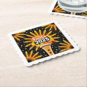 Fiesta Vuurwerk Onafhankelijkheid Kartonnen Onderzetters (Gebogen)