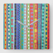 Fiesta Wall Clock Vierkante Klok (Voorkant)