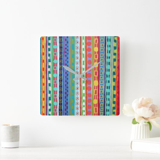 Fiesta Wall Clock Vierkante Klok (Huis)
