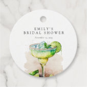 Fiesta Watercolor Bruiloftsborrel Bedankjes Labels (Voorkant)