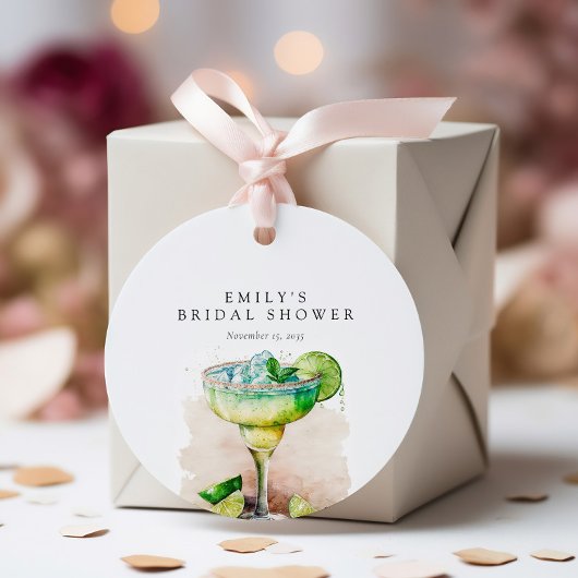 Fiesta Watercolor Bruiloftsborrel Bedankjes Labels