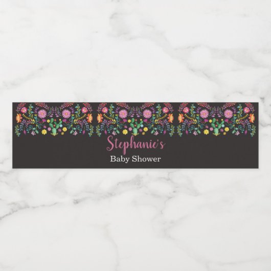 Fiesta Waterfles Etiketten Mexicaanse Waterfles (Enkel label)