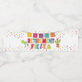 Fiesta waterflesetiket - wit waterfles etiket (Enkel label)