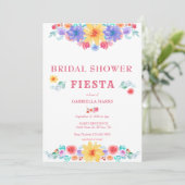 Fiesta | Waterverf Bridal Shower Invitation Kaart (Staand voorkant)
