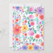 Fiesta | Waterverf Bridal Shower Invitation Kaart (Achterkant)