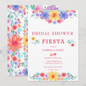 Fiesta | Waterverf Bridal Shower Invitation Kaart (Voorkant / Achterkant)