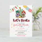 Fiesta | Waterverf Bridal Shower Invitation Kaart (Staand voorkant)