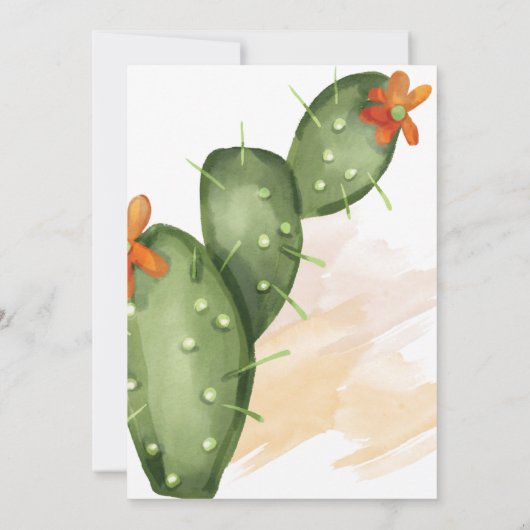 Fiesta | Waterverf Bridal Shower Invitation Kaart (Achterkant)