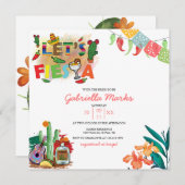 Fiesta | Waterverf Bridal Shower Invitation Kaart (Voorkant / Achterkant)