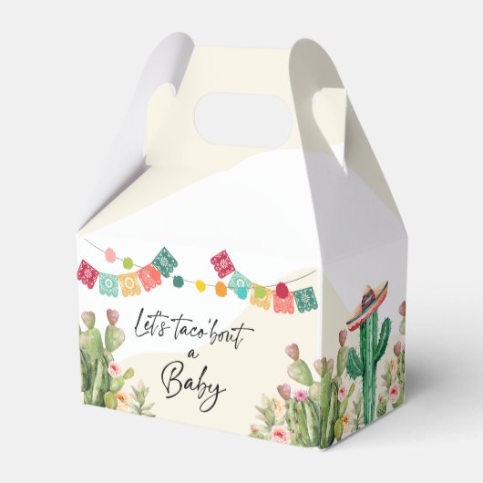 Fiesta Waterverf Cactus Mexicaans Party Succulent Bedankdoosjes (Voorkant Zijde)