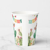 Fiesta Waterverf Cactus Mexicaans Party Succulent Papieren Bekers (Rechts)