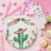 Fiesta Waterverf Cactus Mexicaans Party Succulent Papieren Bordje (Feest)