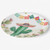 Fiesta Waterverf Cactus Mexicaans Party Succulent Papieren Bordje (Gekanteld)