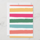 Fiesta Waterverf Cactus Mexican 1 ste verjaardag Kaart (Achterkant)